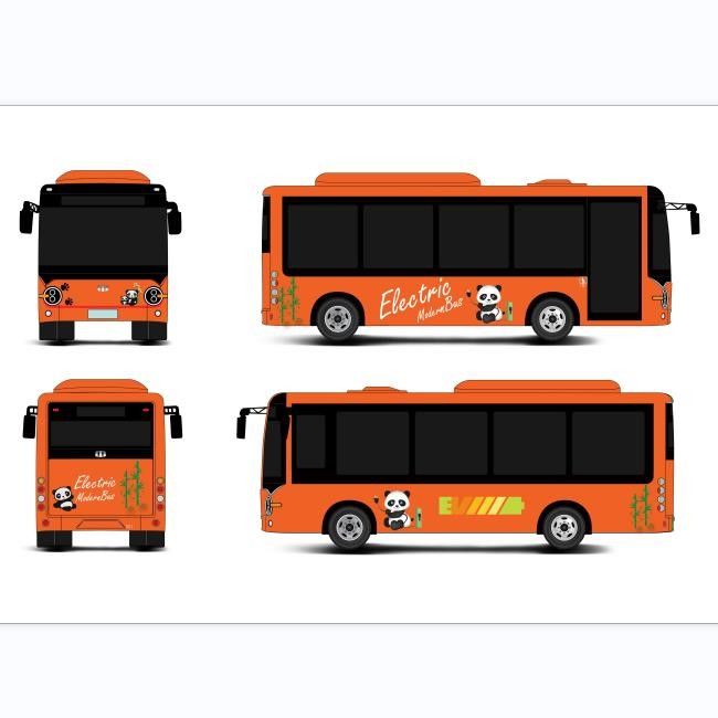 6.6m Mini Bus électrique avec 23 sièges 200KM Autonomie de conduite et option de conduite à gauche