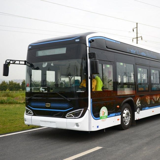 Autobus électrique pur de 12 M Autobus électrique avec 46 sièges 350,07 kWh Batterie et suspension pneumatique