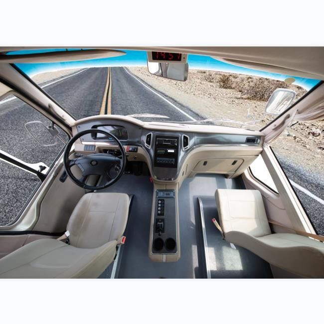 Autobus de 19 places à moteur diesel avec suspension à ressort à feuille et moteur monté à l'avant pour une vitesse maximale de 100 km/h