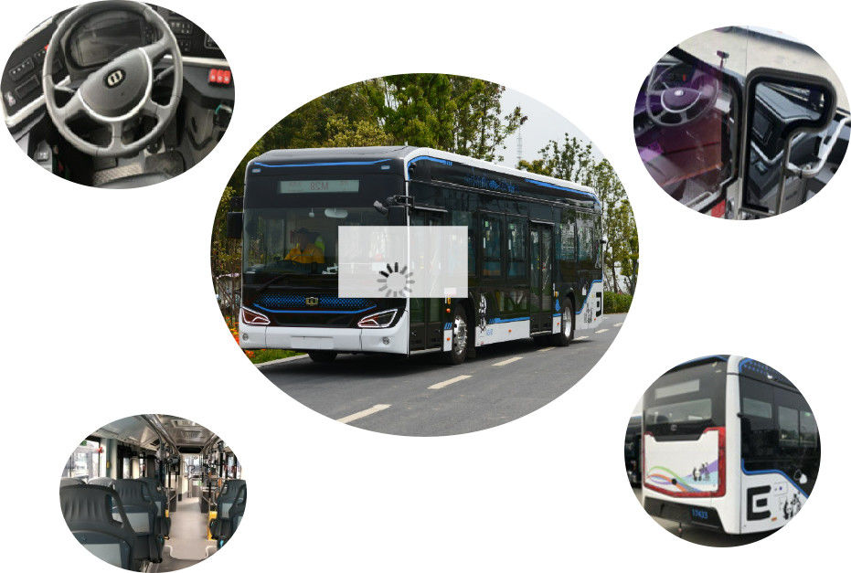 Les ABS fatiguent le bus touristique urbain 18m de ville de Zev Bus 45 Seat LiFePo4 New Energy