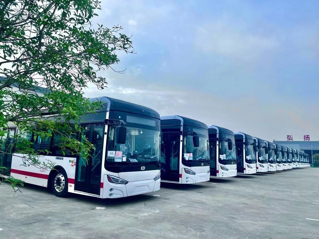 Autobus électrique pur à disque avant et arrière avec batterie lithium-ion 255kwh