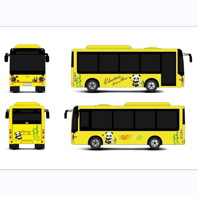 6.6m minibus électriques bus urbain électrique bus bas de plancher pour le transport urbain.