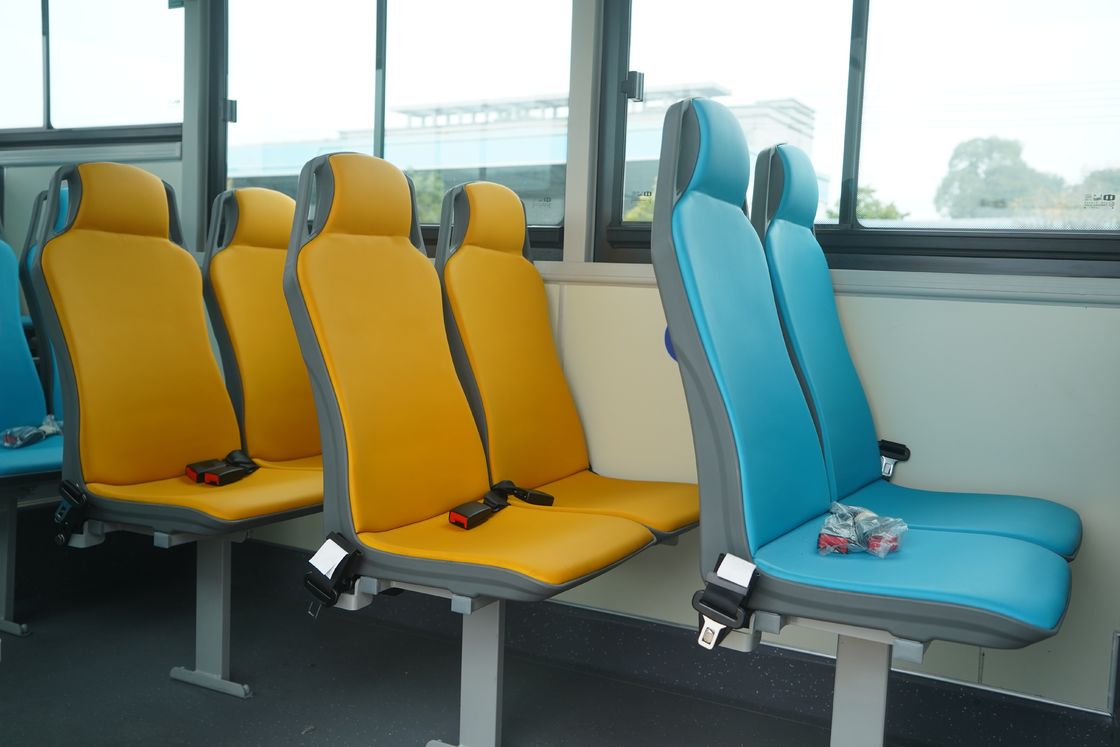 Autobus électrique pur de 14 places avec batterie de 120 kWh et suspension à ressort à feuilles pour le transport public zéro émission