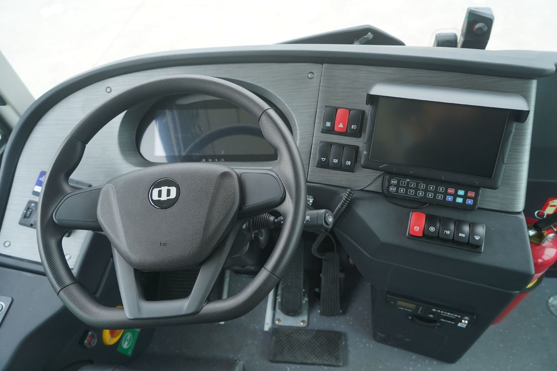 Autobus électrique pur de 14 places avec batterie de 120 kWh et suspension à ressort à feuilles pour le transport public zéro émission