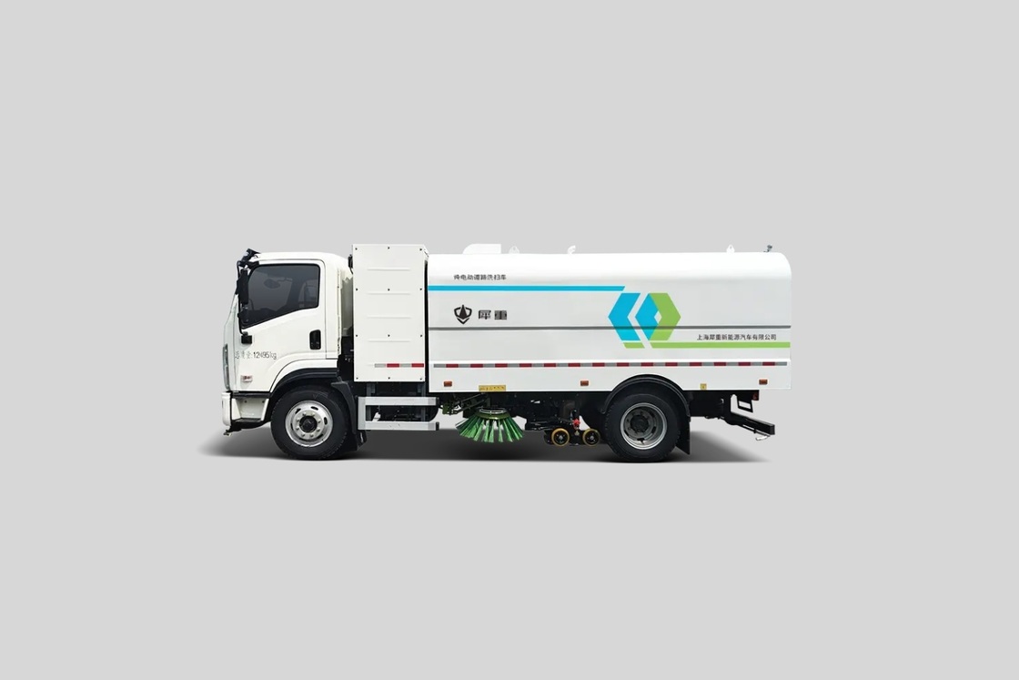 Véhicules d'assainissement 12 tonnes balayeuse électrique camion balayeuse routière.