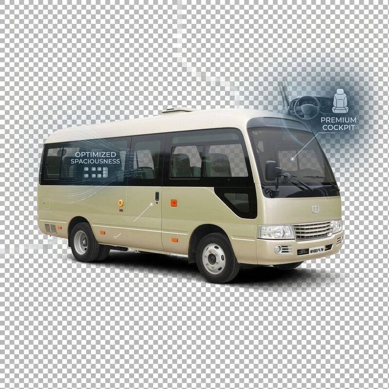 Mini-bus électrique de 6 mètres avec 18 places et une batterie de 89,7 kWh pour le transport public