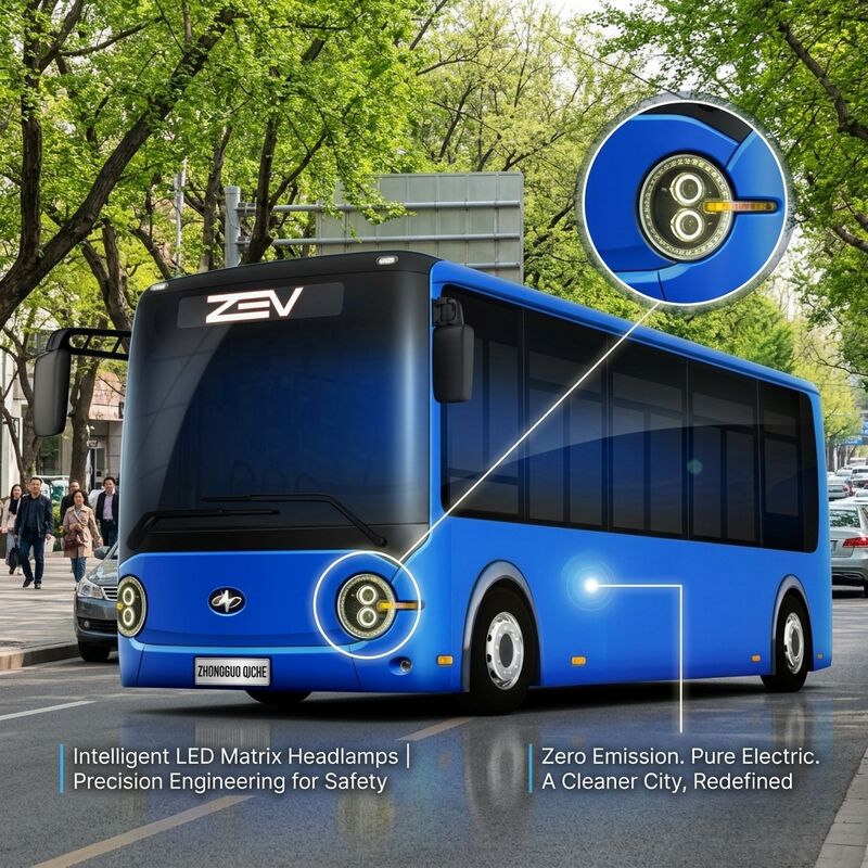 Bus électrique pur de 6m et 16 places avec batterie de 95,25 kWh et autonomie de 180 km pour les transports en commun