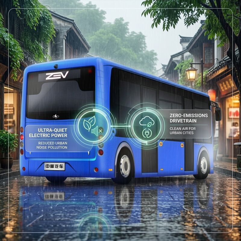 6.6m Autobus électrique pur Mini Bus de ville Autobus zéro Pour les transports en commun 16 places