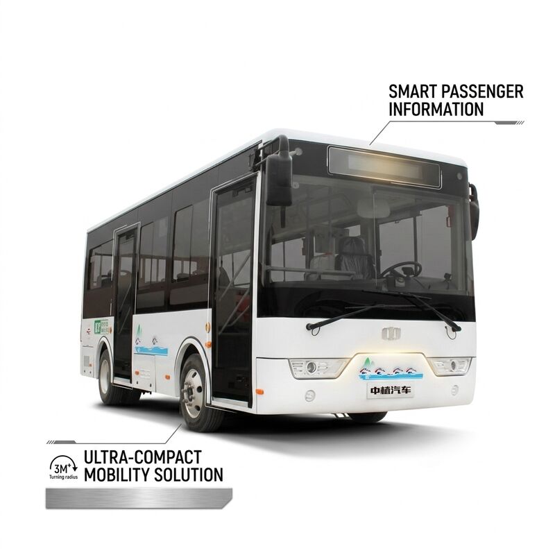 6.6m 16 sièges LHD Mini Bus électrique Bus électronique pour le transport public urbain