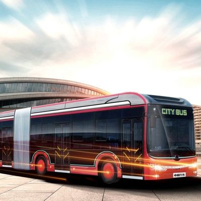 18 mètres Zev Bus Bus électrique de 50 places et 69 km/h de vitesse maximale