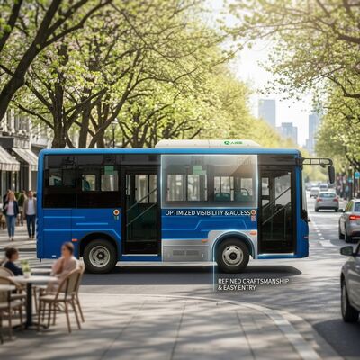 Autobus électrique à batterie de 6 m minibus urbain électrique Nouveau bus énergétique.