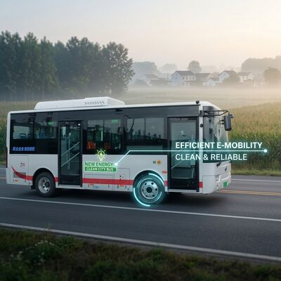 Minibus électrique à batterie 6M City 14 places suspension à ressort à feuille.