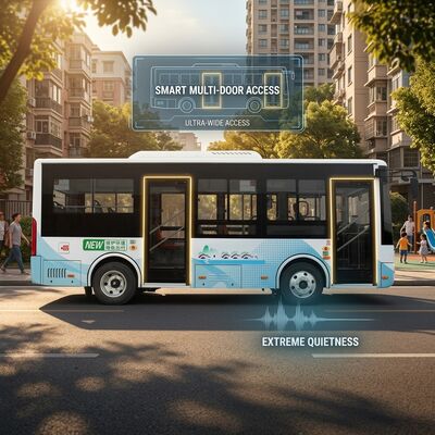 6.6m Bus électrique de la ville Nouvelle énergie 270KM kilométrage 16 places accepter personnaliser.