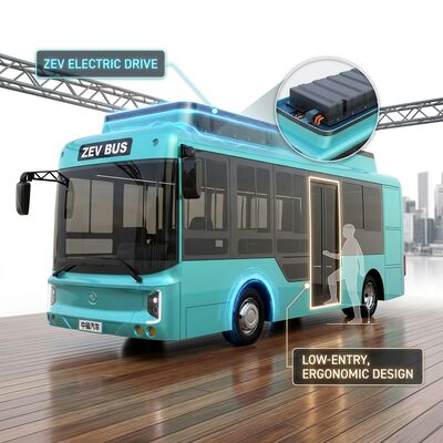 6.6m Mini Bus électrique EV Bus avec transmission automatique et capacité de 23 places